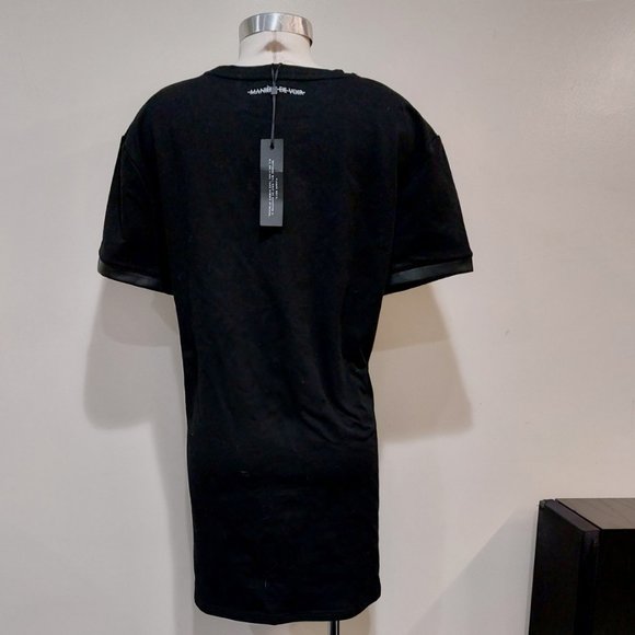 💥EDGY CHIC💥Manière De Voir  CHAIN NECKLACE DETAIL T-SHIRT DRESS - Picture 11 of 16